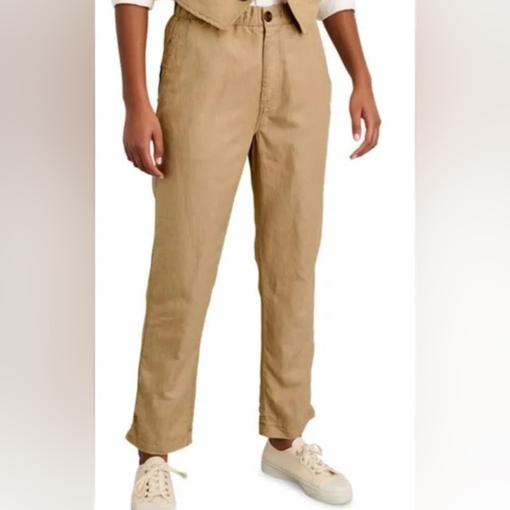 ALEX MILL
Linen, TENCELT™ and cotton-blend twill straight-leg pull on pants